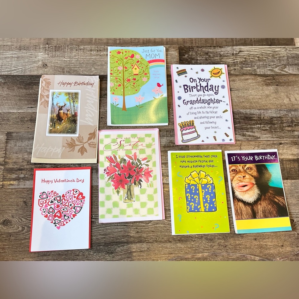 🌙 B52-A - 7 Assorted Greeting Cards Set